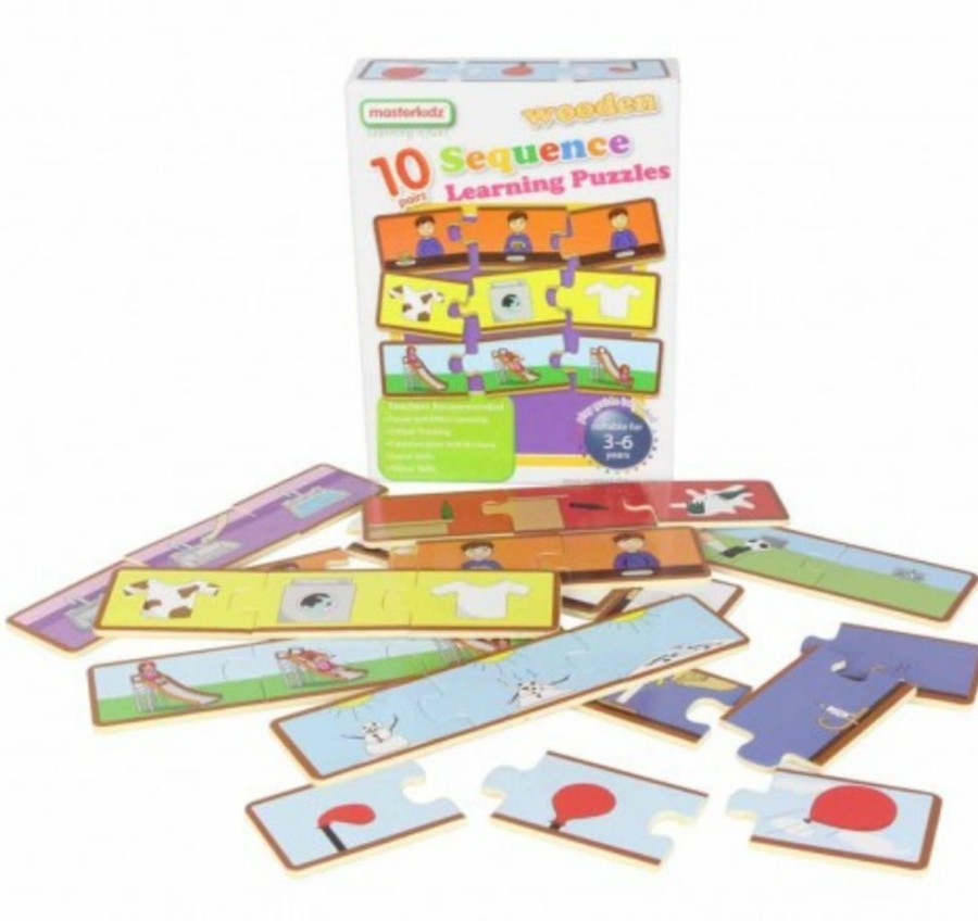 Puzzles Masterkidz | Masterkidz - Wooden Learning Puzzle Sequencing