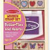 Art & Craft Melissa & Doug | Melissa & Doug - Butterflies And Hearts Stamp Set