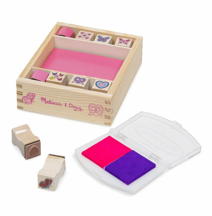 Art & Craft Melissa & Doug | Melissa & Doug - Butterflies And Hearts Stamp Set