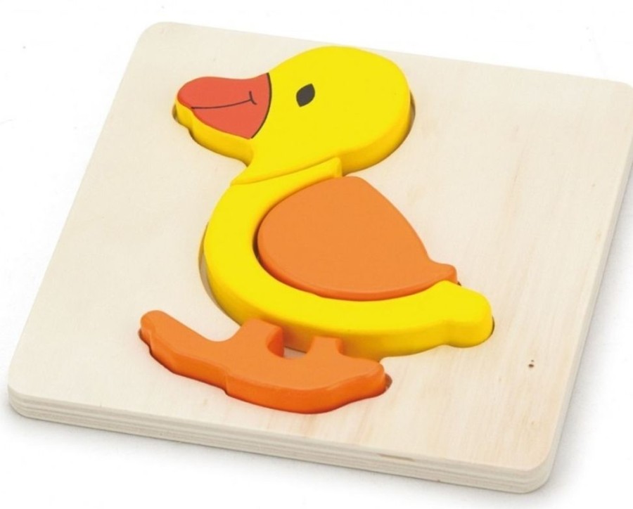 Puzzles Viga Toys | Viga Toys - Mini Block Puzzle - Duck