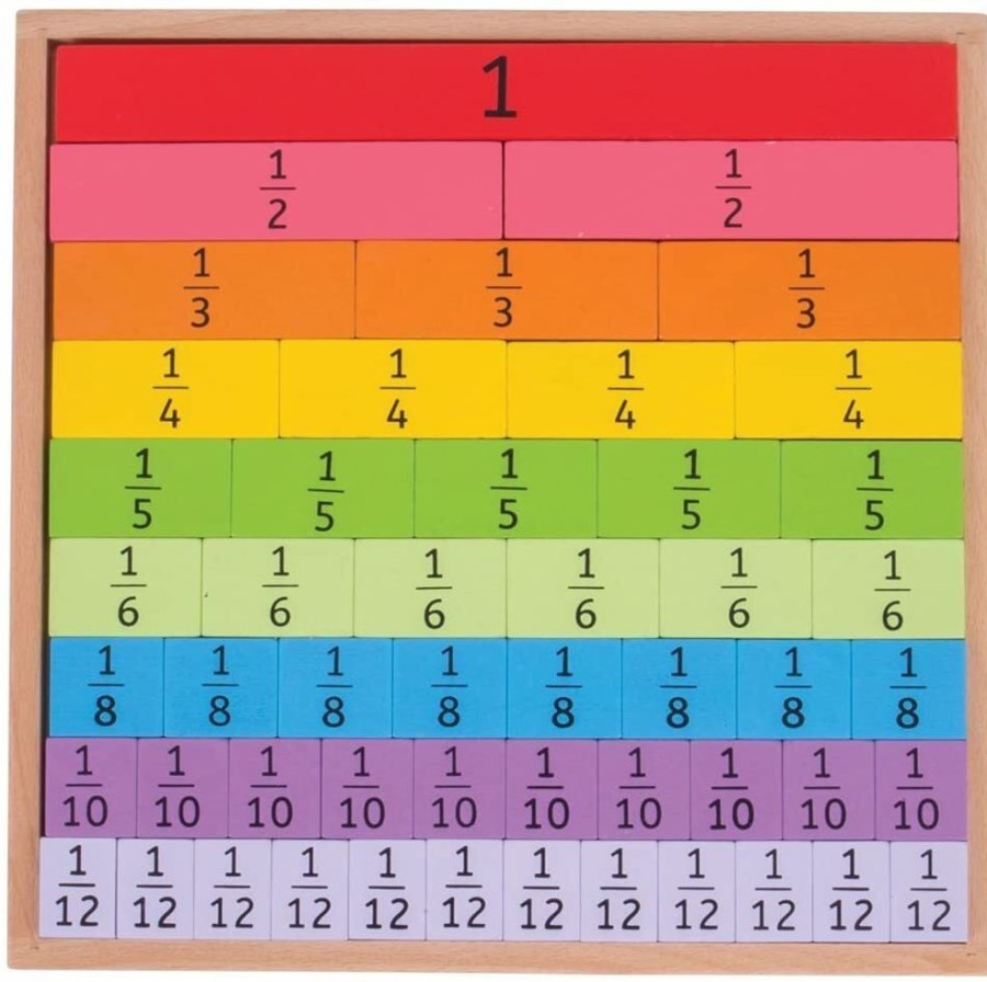 New Products Bigjigs Toys | Bigjigs - Fractions Tray