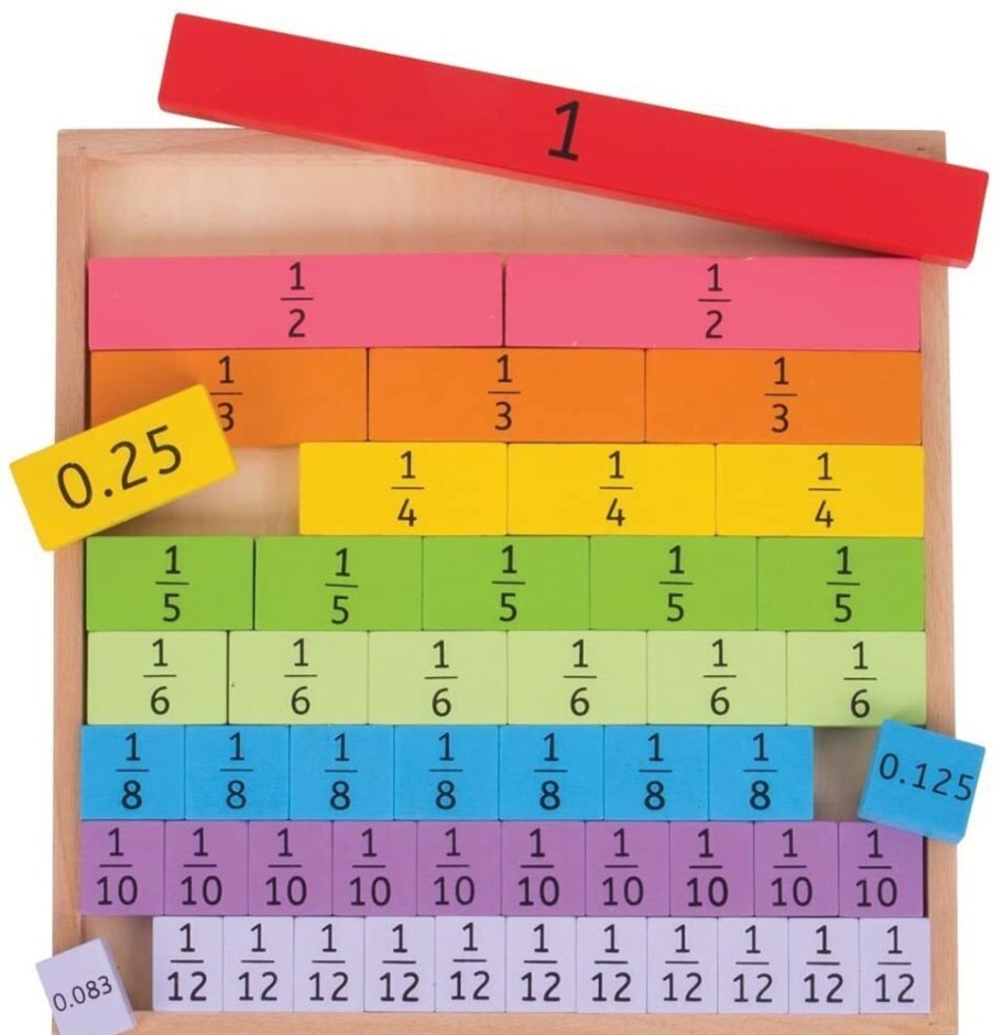 New Products Bigjigs Toys | Bigjigs - Fractions Tray