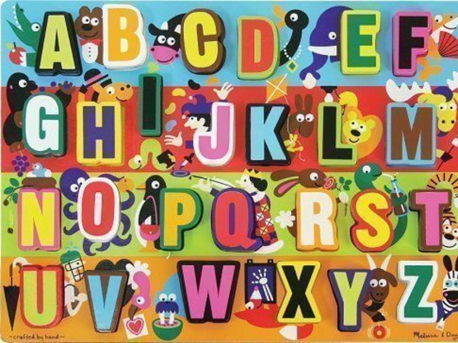 Puzzles Melissa & Doug | Melissa & Doug - Jumbo Abc Chunky Puzzle 26Pc