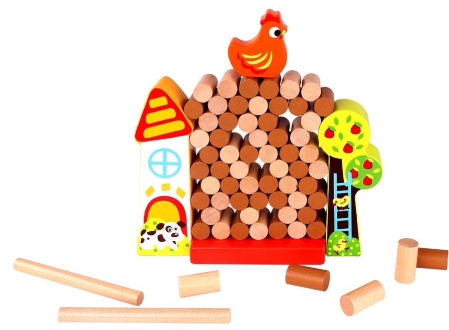 New Products Tooky Toy | Tooky Toy - Chick Drop Jenga Game