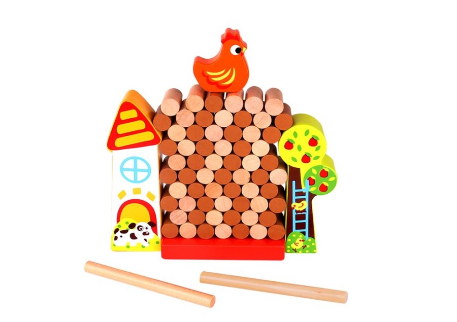 New Products Tooky Toy | Tooky Toy - Chick Drop Jenga Game