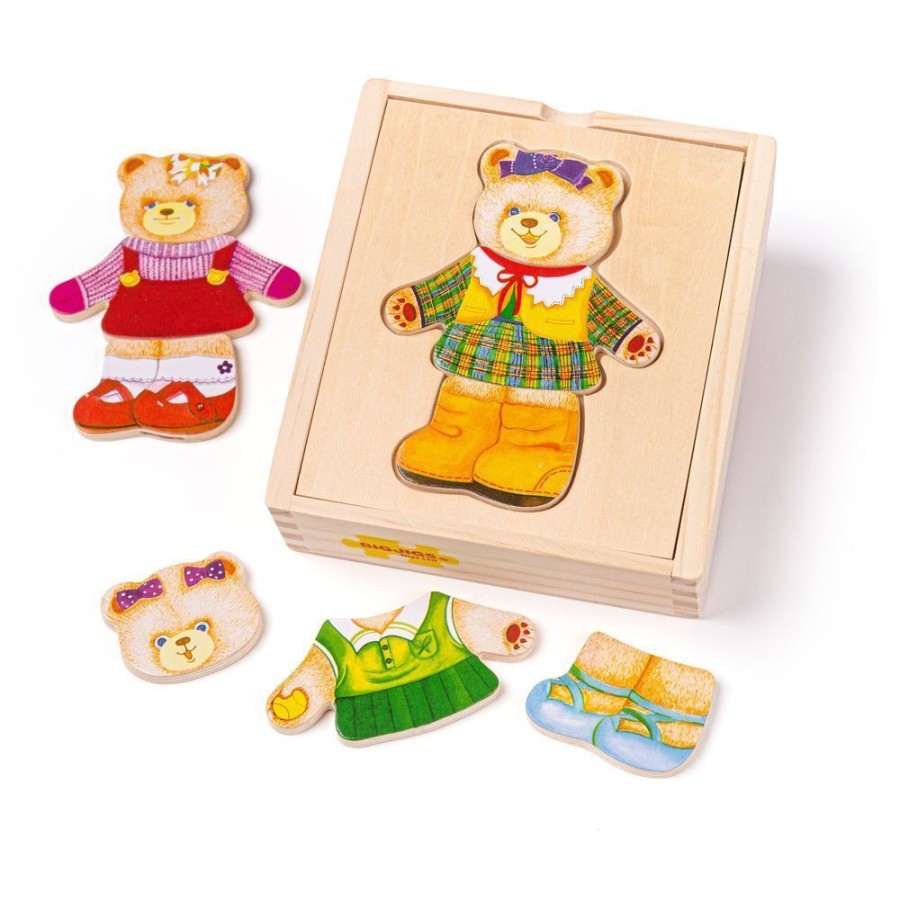 Puzzles Bigjigs Toys | Bigjigs - Mrs Bear Puzzle