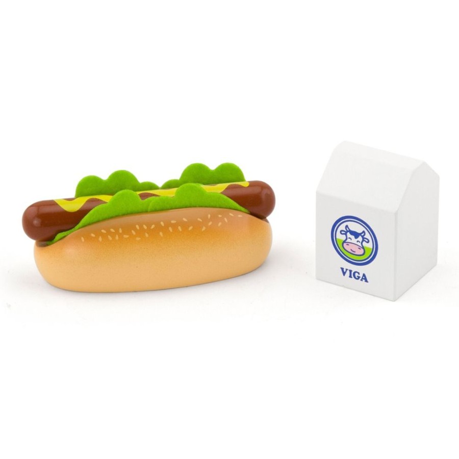 Imaginative Play Viga Toys | Viga Toys - Hot Dog With Milk Playset