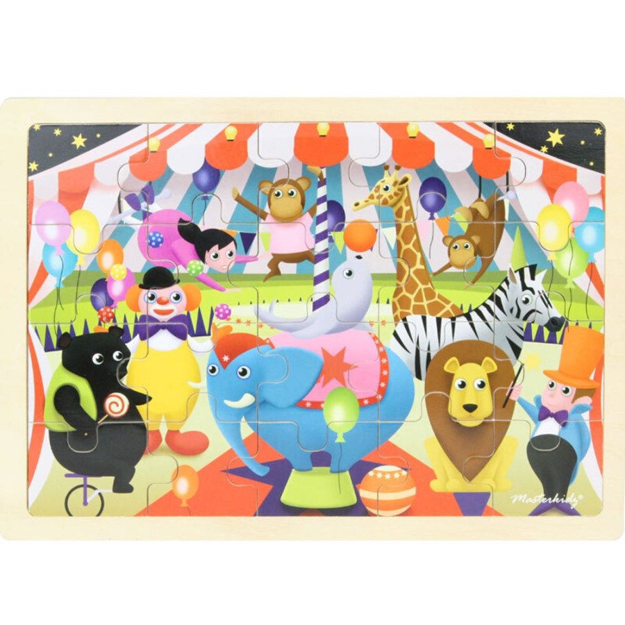 Puzzles Masterkidz | Masterkidz - Wooden Jigsaw Puzzle - Circus 20Pc