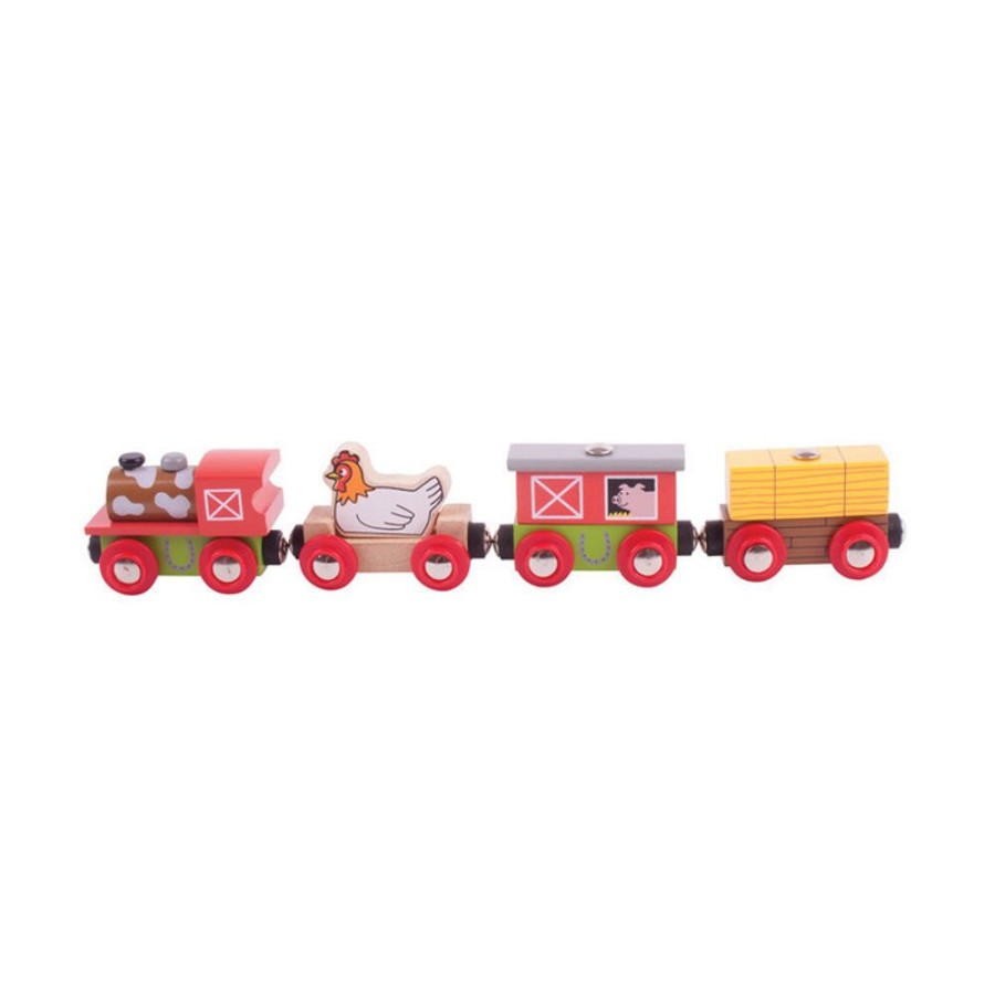 Cars, Trains & Vehicles Bigjigs Toys | Bigjigs - Farm Yard Train