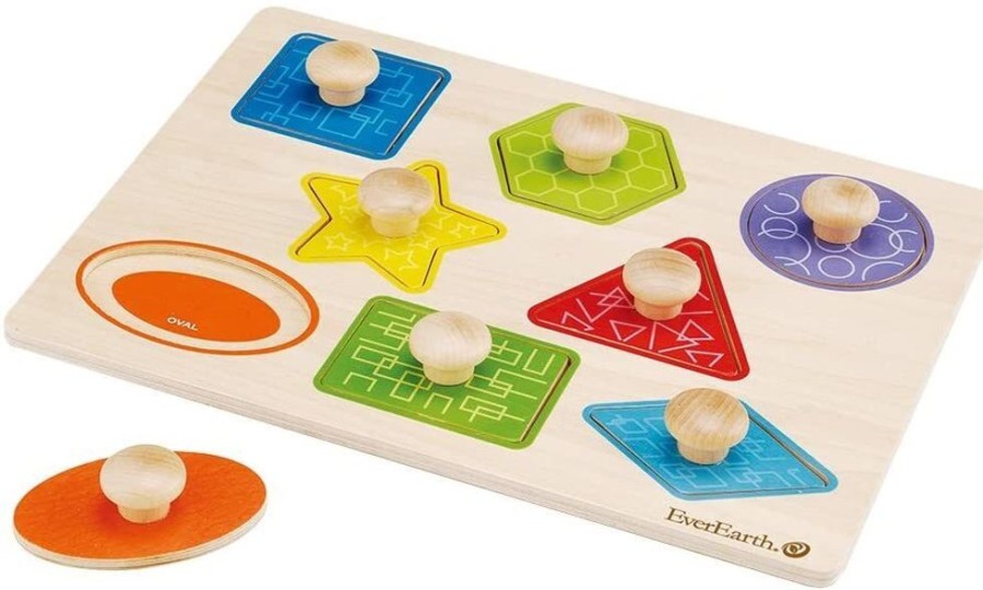 Puzzles Everearth | Everearth - Shape Knob Puzzle 8Pc