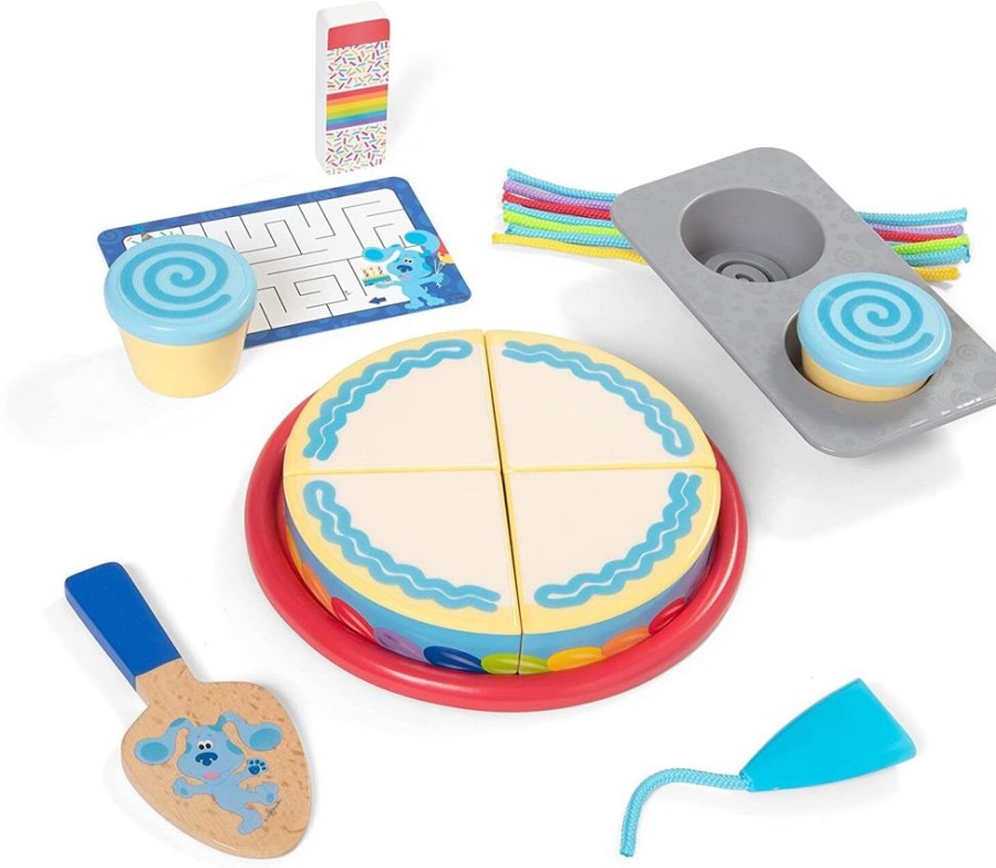 New Products Melissa & Doug | Melissa & Doug - Blue'S Clue'S Wooden Birthday Party Set