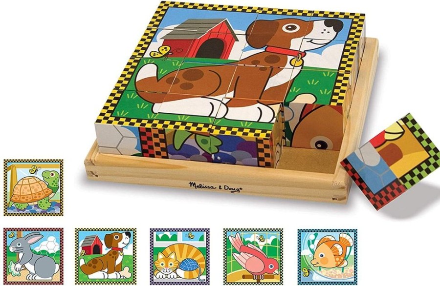 Puzzles Melissa & Doug | Melissa & Doug - Pets Cube Puzzle - 16Pc