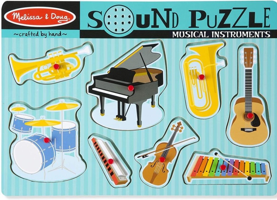 Puzzles Melissa & Doug | Melissa & Doug - Musical Instruments Sound Puzzle 8Pc