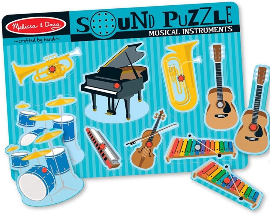 Puzzles Melissa & Doug | Melissa & Doug - Musical Instruments Sound Puzzle 8Pc