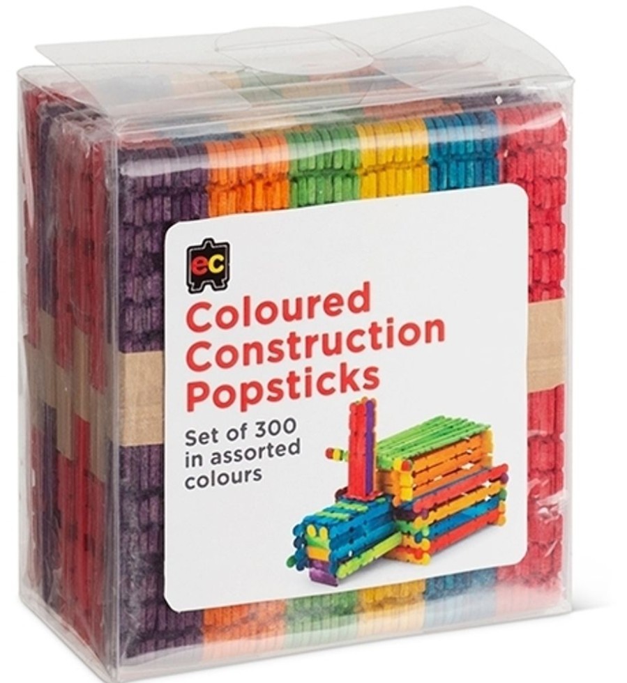 Art & Craft Educational Colours | Ec - Construction Popsticks Coloured (300 Pack)