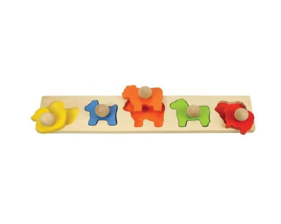 Puzzles Bigjigs Toys | Bigjigs - Animal Matching Board 5Pc