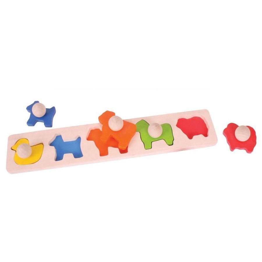 Puzzles Bigjigs Toys | Bigjigs - Animal Matching Board 5Pc