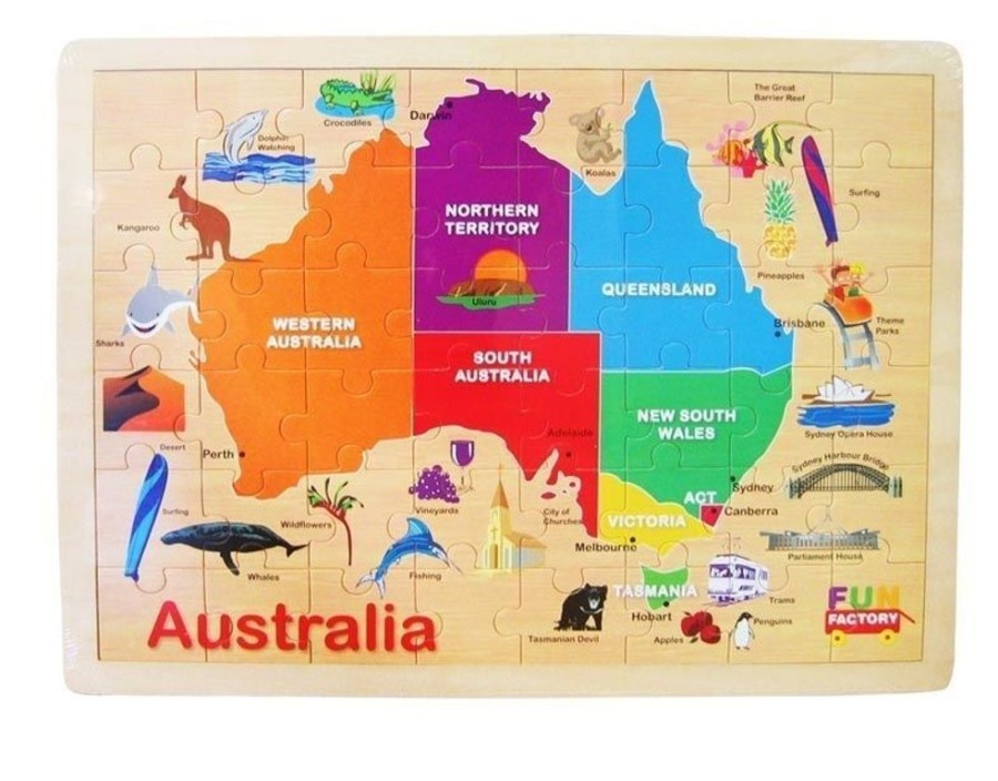 Puzzles Fun Factory | Fun Factory - Australia Map Puzzle 48Pc