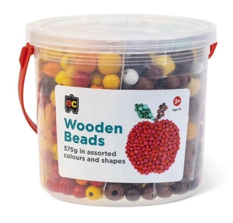 Art & Craft Educational Colours | Ec - Wooden Beads (Assorted Jar)