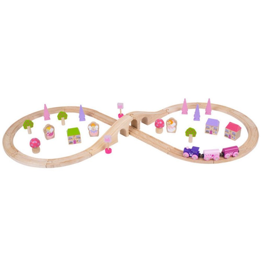 Cars, Trains & Vehicles Bigjigs Toys | Bigjigs - Fairy Figure Of Eight Train Set 40Pc