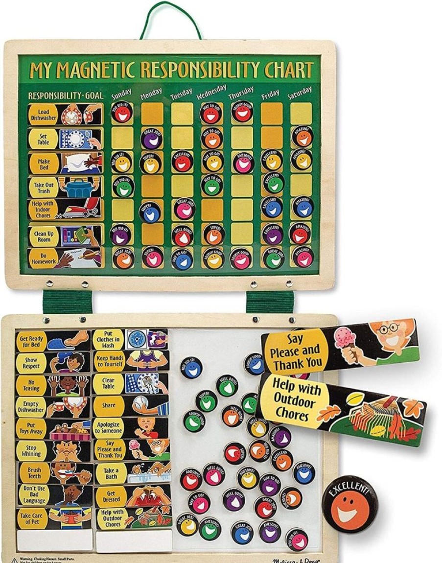 Baby, Toddler & Preschool Toys Melissa & Doug | Melissa & Doug - Magnetic Responsibility Chart