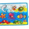 Puzzles Fun Factory | Fun Factory - Sea Animals Peg Puzzle