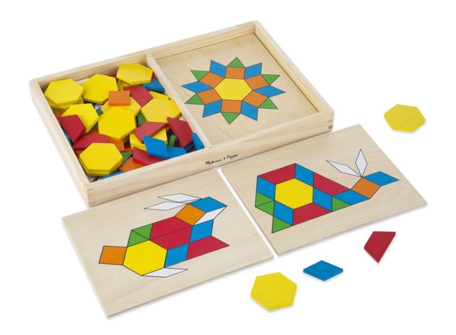 Baby, Toddler & Preschool Toys Melissa & Doug | Melissa & Doug - Pattern Blocks And Boards