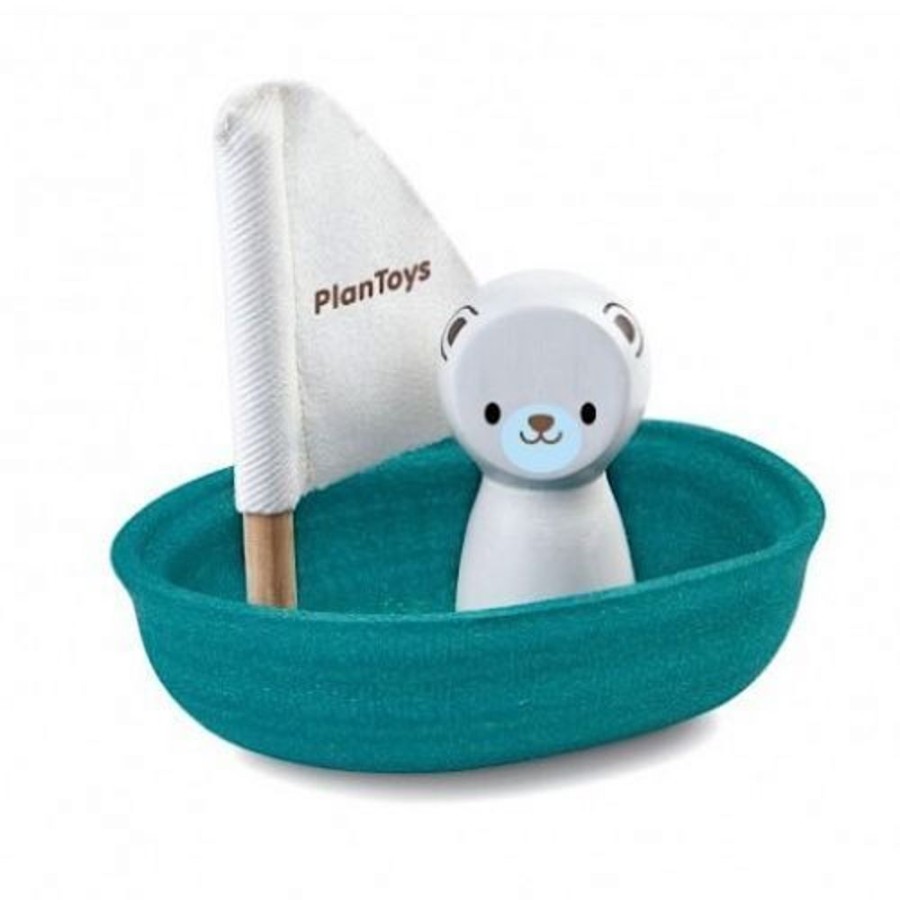 New Products PlanToys | Plantoys - Sailing Boat - Polar Bear