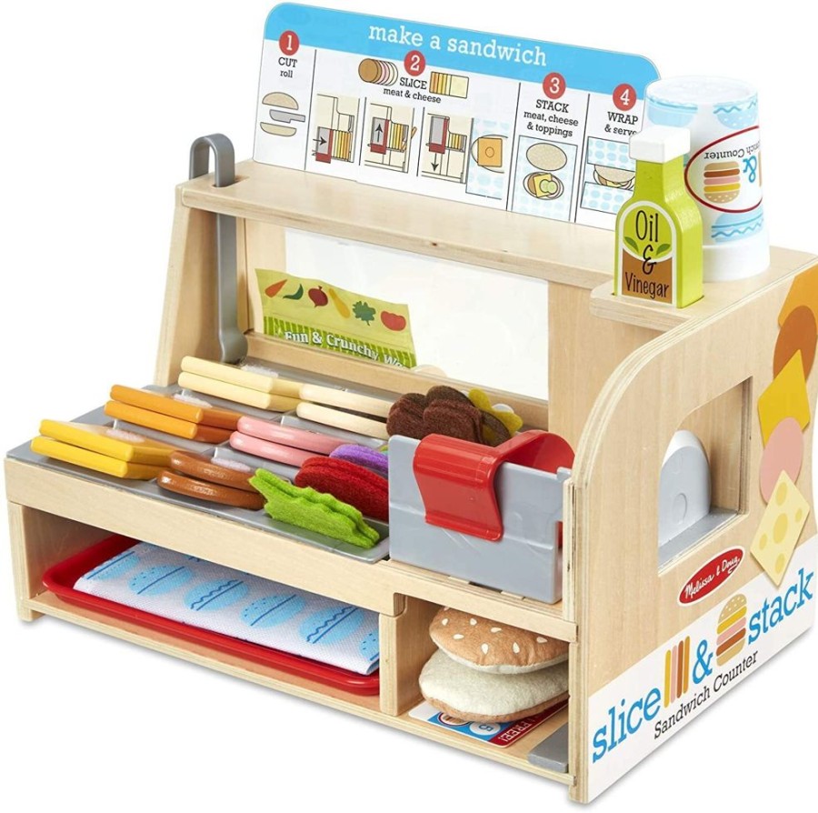 New Products Melissa & Doug | Melissa & Doug - Slice & Stack Sandwich Counter