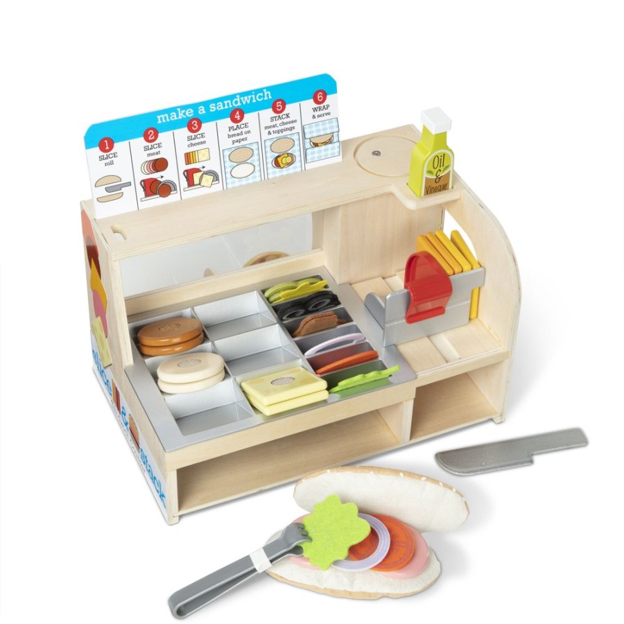 New Products Melissa & Doug | Melissa & Doug - Slice & Stack Sandwich Counter