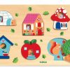 New Products Djeco | Djeco - Coucou House Wooden Puzzle