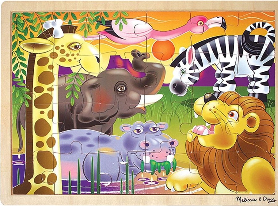 Puzzles Melissa & Doug | Melissa & Doug - African Plains Jigsaw Puzzle 24Pc