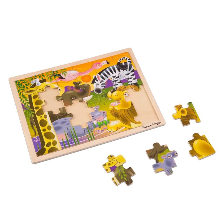 Puzzles Melissa & Doug | Melissa & Doug - African Plains Jigsaw Puzzle 24Pc