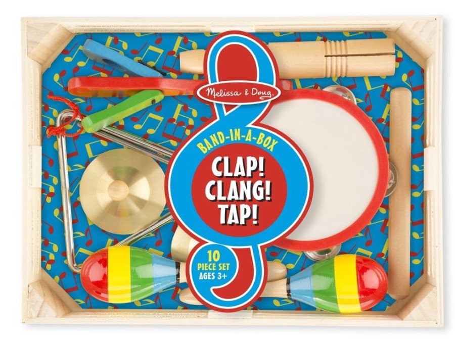 Musical Toys Melissa & Doug | Melissa & Doug - Band-In-A-Box - Clap! Clang! Tap!