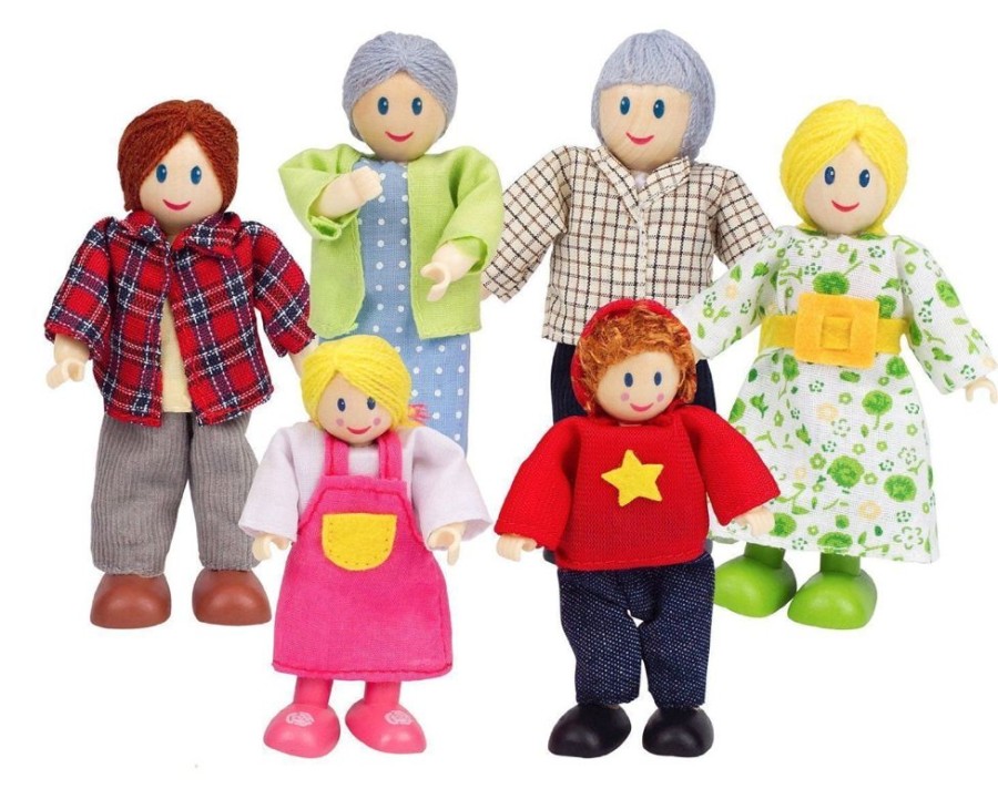 Dolls And Accessories Hape | Hape - Happy Doll Family Caucasian