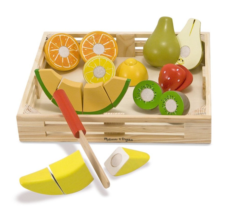 Imaginative Play Melissa & Doug | Melissa & Doug - Cutting Fruit Crate