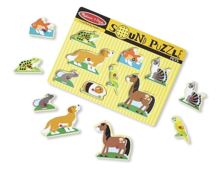 Puzzles Melissa & Doug | Melissa & Doug - Pets Sound Puzzle 8Pc