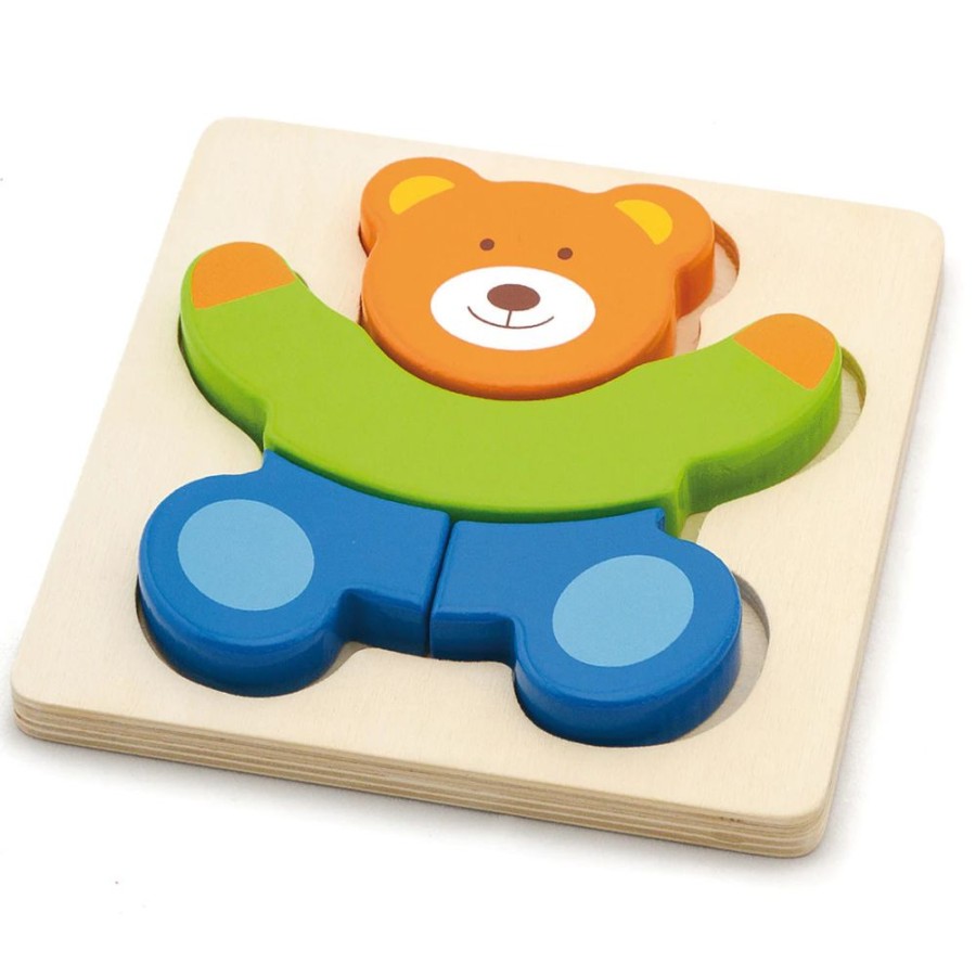 Puzzles Viga Toys | Viga Toys - Mini Block Puzzle - Bear