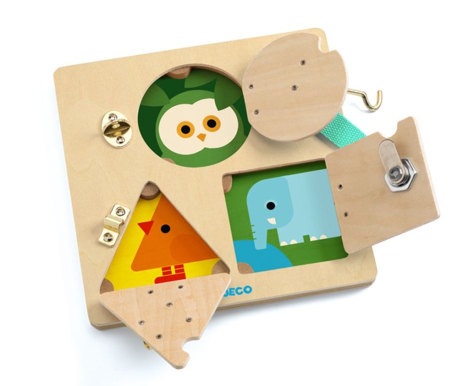 New Products Djeco | Djeco - Lockbasic Wooden Puzzle