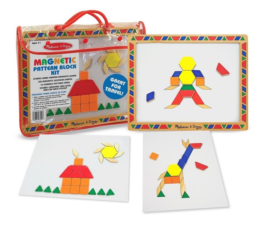 Baby, Toddler & Preschool Toys Melissa & Doug | Melissa & Doug - Magnetic Pattern Block Kit