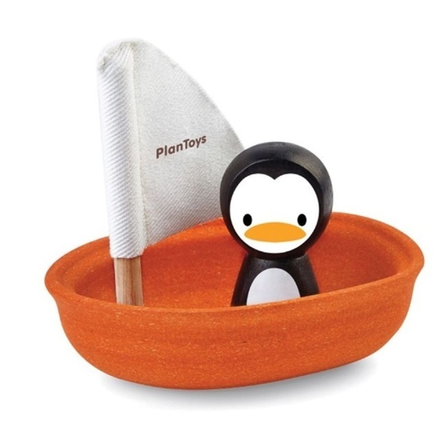 New Products PlanToys | Plantoys - Sailing Boat - Penguin