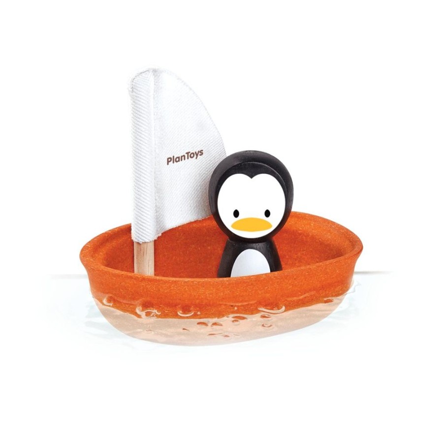 New Products PlanToys | Plantoys - Sailing Boat - Penguin