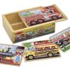 Puzzles Melissa & Doug | Melissa & Doug - Vehicles Jigsaw Puzzles In A Box 12Pc