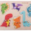 Puzzles EverEarth | Everearth - Dinosaur Peg Puzzle 6Pc