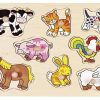 Puzzles GOKI | Goki - Farm Peg Puzzle 7Pc