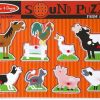 Puzzles Melissa & Doug | Melissa & Doug - Farm Animals Sound Puzzle 8Pc