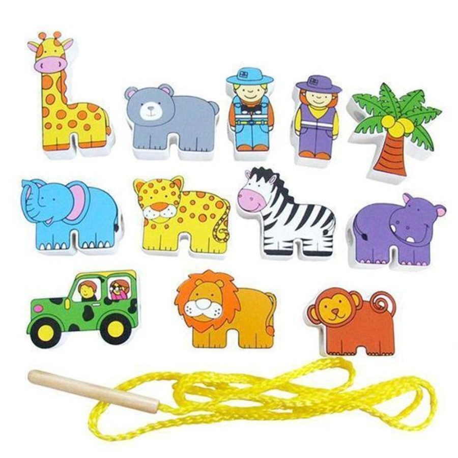 Baby, Toddler & Preschool Toys Viga Toys | Viga Toys - Lacing Blocks - Zoo