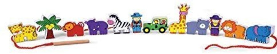 Baby, Toddler & Preschool Toys Viga Toys | Viga Toys - Lacing Blocks - Zoo