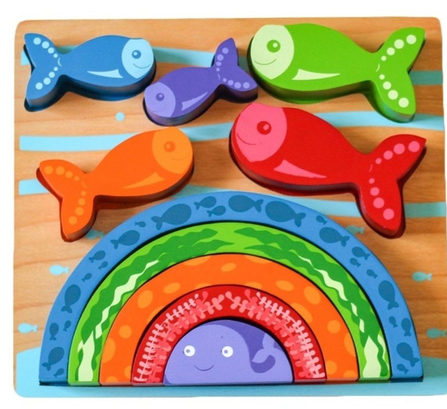 Puzzles Kiddie Connect | Kiddie Connect - Rainbow Fish Puzzle