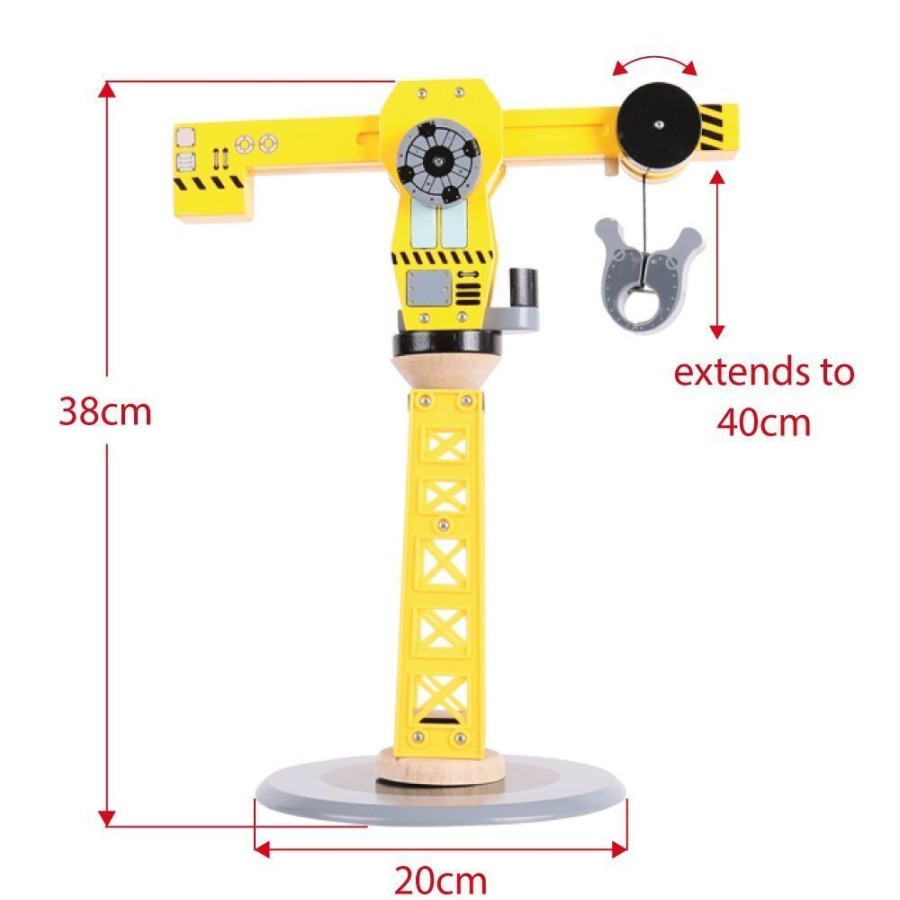 New Products Bigjigs Toys | Bigjigs - Big Crane Construction Set